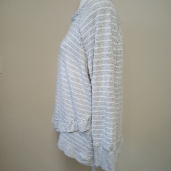 Active Life Modal Athleisure Gray Striped Soft top - Picture 6 of 14